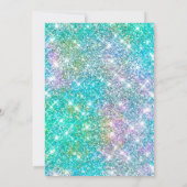 Elegant elke leeftijd iriserende blauwe regenboog kaart (Achterkant)
