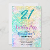 Elegant elke leeftijd iriserende groene regenboog  kaart (Voorkant)