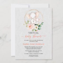Elegant ellephant virtueel Baby shower per post Kaart