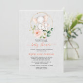 Elegant ellephant virtueel Baby shower per post Kaart (Staand voorkant)