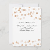 Elegant Elopement Faux Folie Glitter Lights Aankondiging (Achterkant)