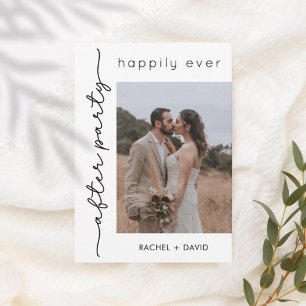 Elegant Elopement Party Foto Huwelijksreceptie Kaart