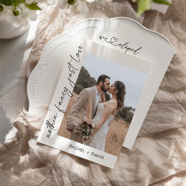 Elegant Elopement Party Foto Huwelijksreceptie Kaart