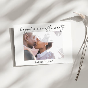 Elegant Elopement Party Foto Huwelijksreceptie Kaart