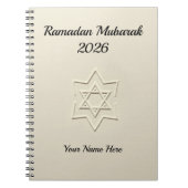 Elegant Embossed Star Islamic Notitieboek (Voorkant)