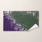Elegant Emerald and Amethyst Silver Trim Towel Set Bad Handdoek (Handdoek)