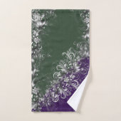 Elegant Emerald and Amethyst Silver Trim Towel Set Bad Handdoek (Handdoek)