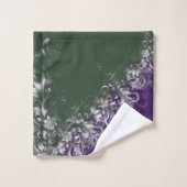 Elegant Emerald and Amethyst Silver Trim Towel Set Bad Handdoek (Wasdoekje)
