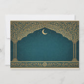 Elegant Emerald and Gold Arch Save the Date  (Achterkant)