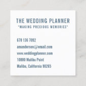 Elegant Emerald Blue Marble | Visitekaartje (Achterkant)