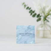 Elegant Emerald Blue Marble | Visitekaartje (Staand voorkant)