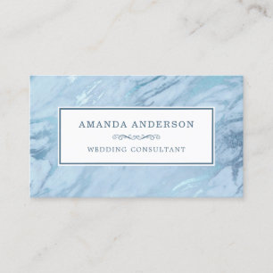 Elegant Emerald Blue Marble   VISITEKAARTJE