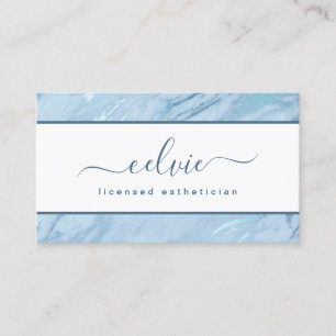 Elegant Emerald Blue Marble   VISITEKAARTJE