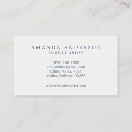 Elegant Emerald Blue Marble | VISITEKAARTJE (Achterkant)