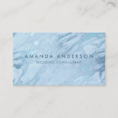 Elegant Emerald Blue Marble | VISITEKAARTJE (Voorkant)