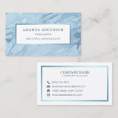 Elegant Emerald Blue Marble | VISITEKAARTJE (Voorkant / Achterkant)