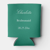 Elegant Emerald Bridesmaid Favor Koelbox Blikjeskoeler (Voorkant)