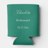 Elegant Emerald Bridesmaid Favor Koelbox Blikjeskoeler (Achterkant)