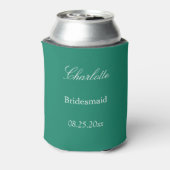 Elegant Emerald Bridesmaid Favor Koelbox Blikjeskoeler (Blikje Achterkant)