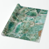 Elegant Emerald Crystal Cadeaupapier (Uitgerold)
