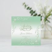 Elegant Emerald Decoration 25th Birthday Kaart (Staand voorkant)