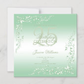 Elegant Emerald Decoration 25th Birthday Magnetische Uitnodiging (Voorkant)
