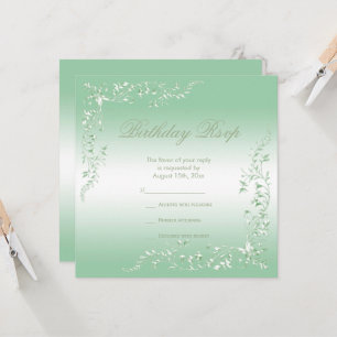 Elegant Emerald Decoration Birthday RSVP