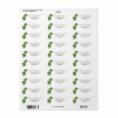 Elegant Emerald Eucalyptus Greenery Etiket (Full Sheet)