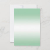 Elegant Emerald Glitter & Silver Wedding Rings RSVP Kaartje (Achterkant)