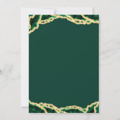 Elegant Emerald & Gold Agate 2025 Foto Afstuderen Kaart (Achterkant)