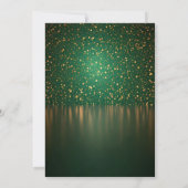 Elegant Emerald Gold Glitter 60th Birthday Party Kaart (Achterkant)