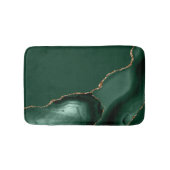 Elegant Emerald Green Agate Gold Glitter Badmat (Voorkant)