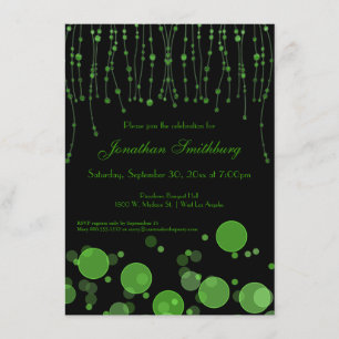 Elegant Emerald Green Birthday Party Invite Kaart