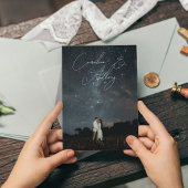 Elegant Emerald Green Black Waterverf Wedding Kaart