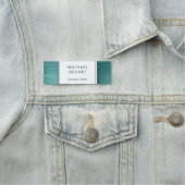 Elegant Emerald Green Borhed Metallic Business Naamplaatje (In situ)