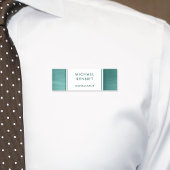 Elegant Emerald Green Borhed Metallic Business Naamplaatje