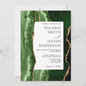 Elegant emerald green Budget Weddenschap All in On Kaart (Voorkant)