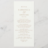 Elegant Emerald Green Cream Gold Wedding Menu (Voorkant)