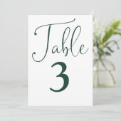 Elegant Emerald Green Eenvoudig Groot Tafelnummer (Staand voorkant)
