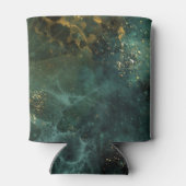 Elegant Emerald Green en Gold Flecks Wedding Blikjeskoeler (Achterkant)