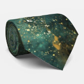 Elegant Emerald Green en Gold Flecks Wedding Stropdas (Opgerold)