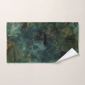Elegant Emerald Green en Gold Glitter, op maat Bad Handdoek (Handdoek)
