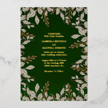 Elegant Emerald Green en Gold Wedding