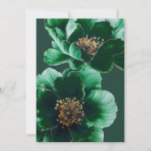 Elegant Emerald Green Floral Chic Vrijgezellenfees Kaart (Achterkant)