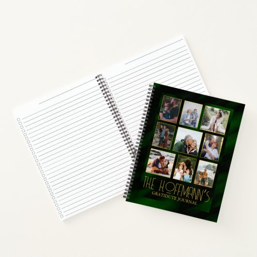 Elegant Emerald Green Gold 9 Fotochecklist Notitieboek (Binnen)