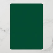 Elegant Emerald Green Gold Afstuderen Uitnodiging (Achterkant)