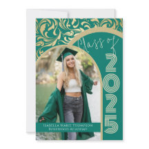 Elegant Emerald Green & Gold Arch Foto Afstuderen