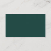 Elegant Emerald Green Gold Arch Wedding Website Informatiekaartje (Achterkant)