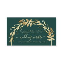 Elegant Emerald Green Gold Arch Wedding Website