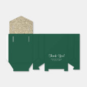 Elegant Emerald Green Gold Glitter Hartelijk dank Bedankdoosjes (Uitgevouwen)
